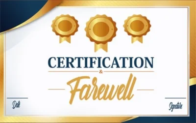 Certification & Farewell